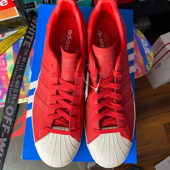 🆕 - Adidas Superstar 80's - Red/Cream - Many Size - Picture 3 of 8